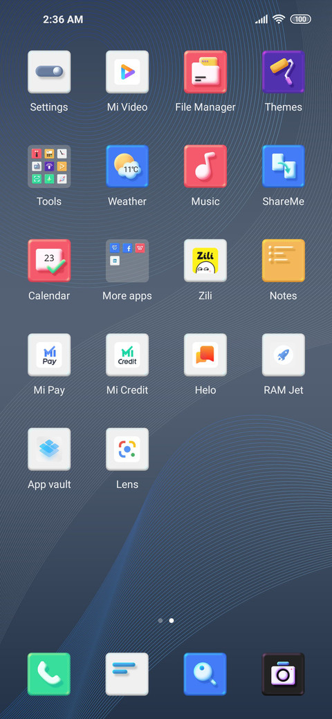 Simple Blue screenshot