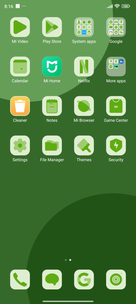 Green Blush screenshot