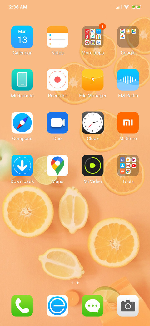 Orange screenshot