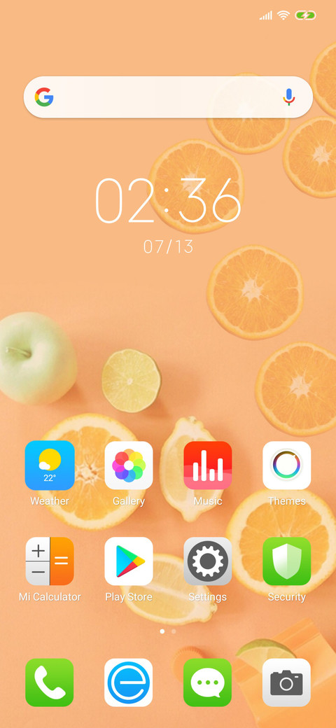 Orange screenshot