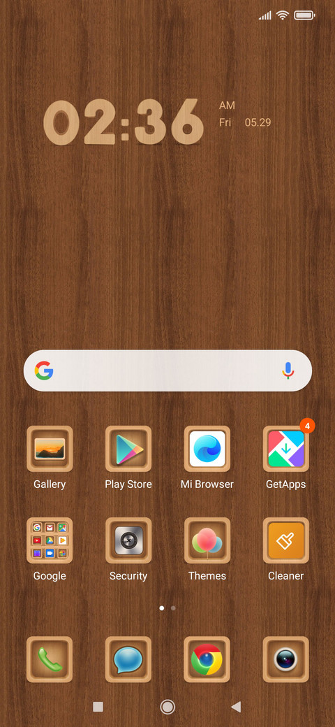 Wooden style screenshot