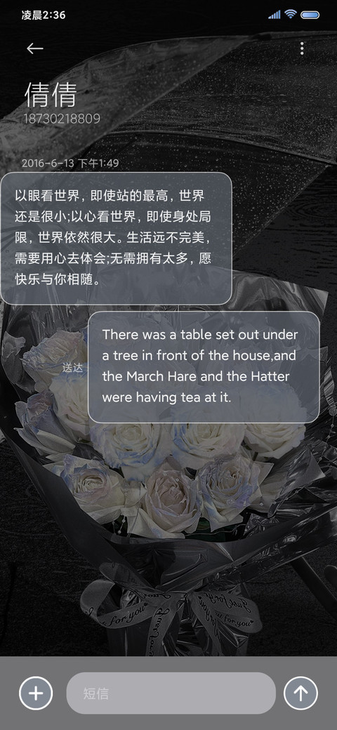 雨天玫瑰氛围感 screenshot