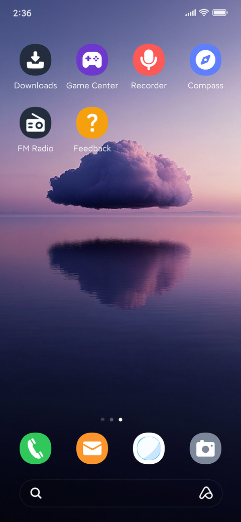 Purple cloud screenshot