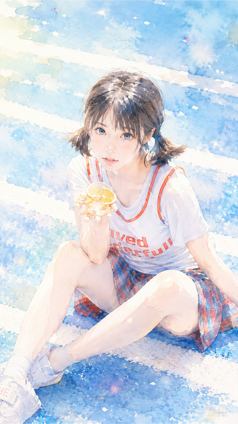 Illustration of beautiful girl screenshot