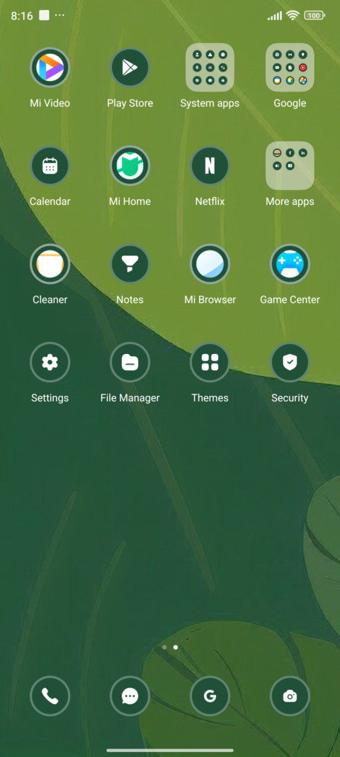Minimal leaf screenshot