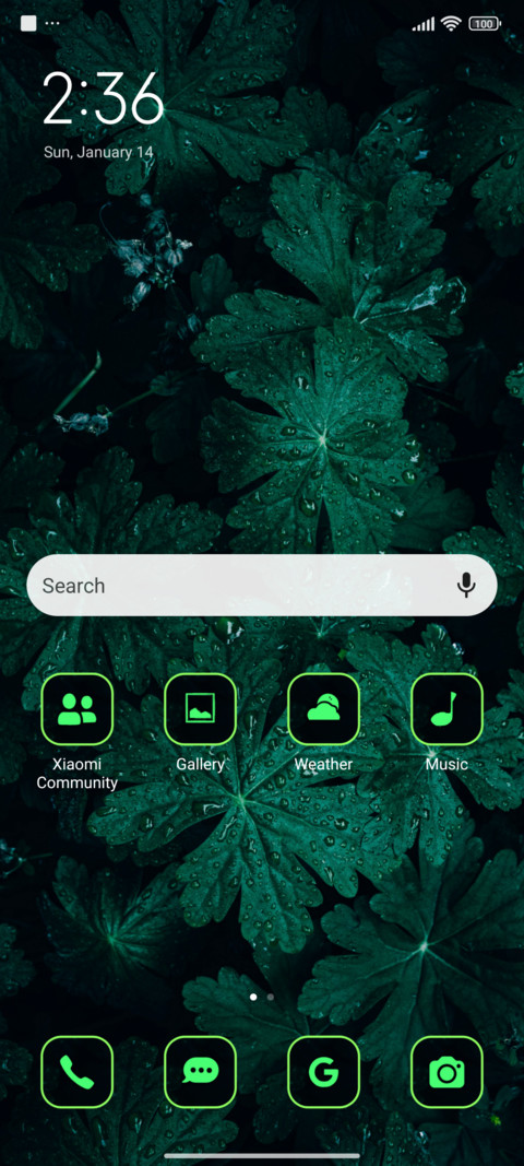 dark green screenshot