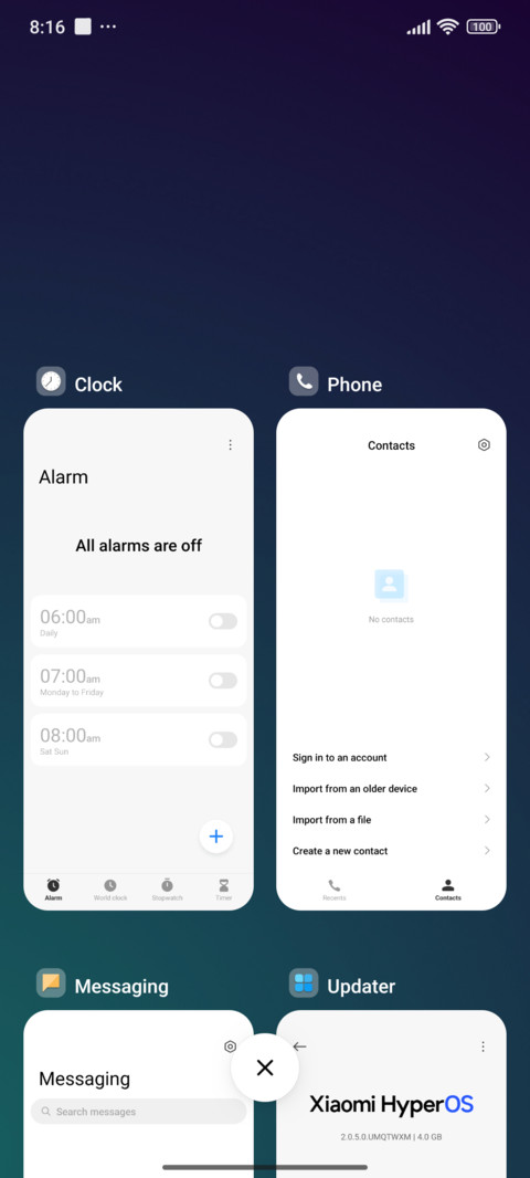 default screenshot