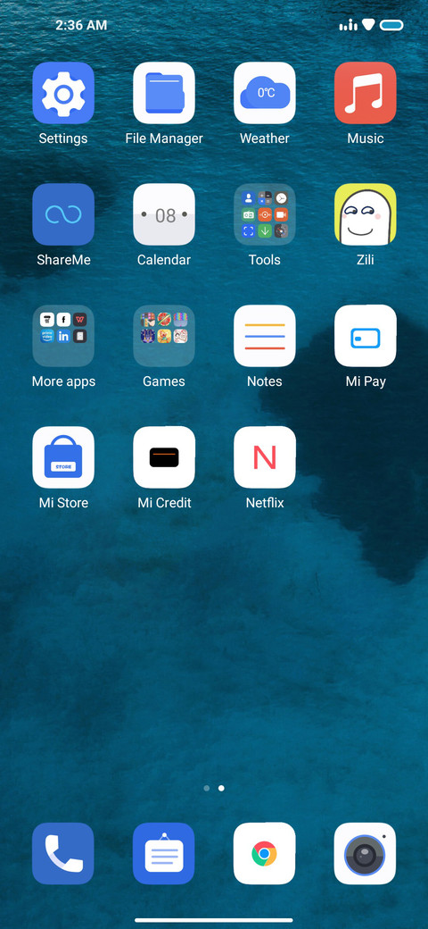 Blue sea screenshot
