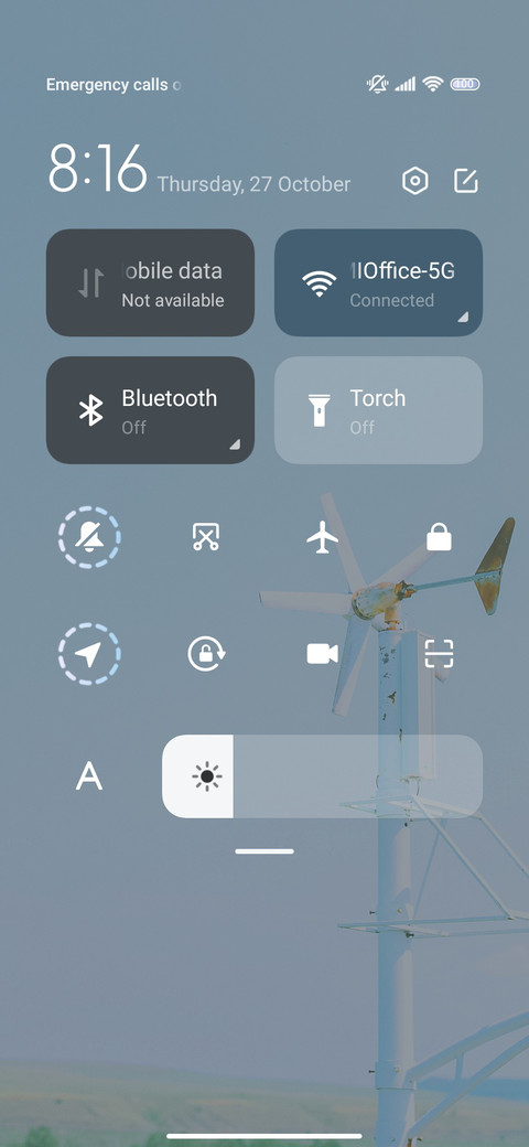Quiet time widget screenshot