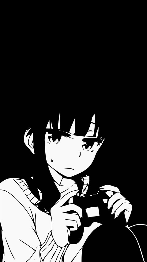 Black and white anime girls screenshot