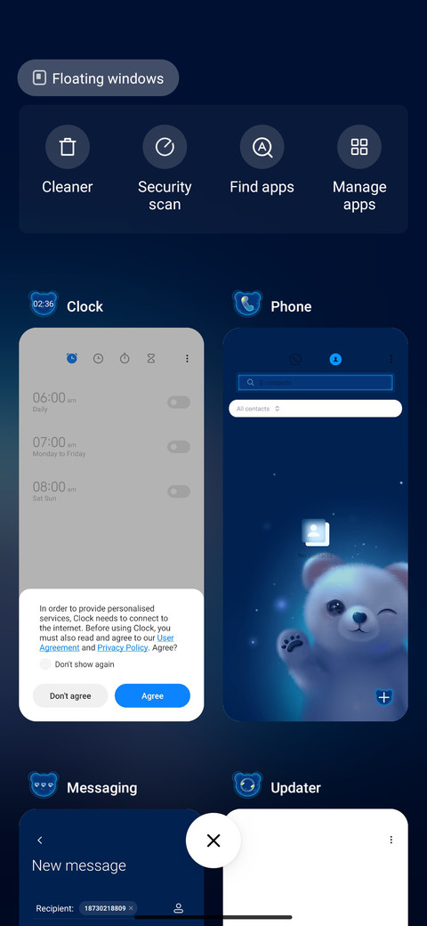 starry sky bear screenshot