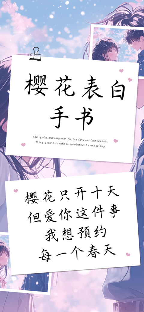 樱花表白手书 screenshot