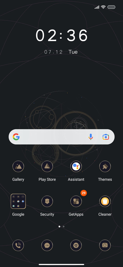 Business dial screenshot