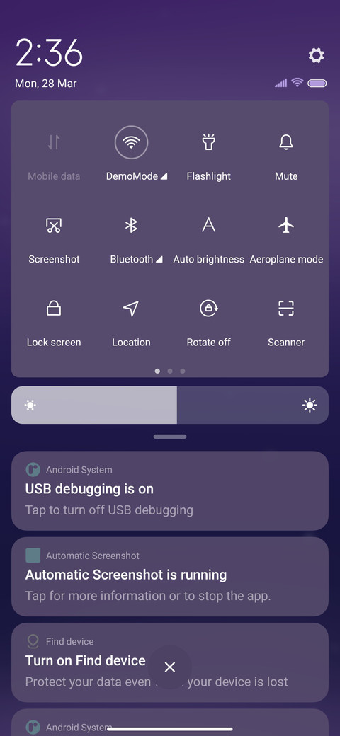 Dynamic gradient screenshot