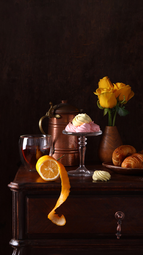 Still life with coffee and desserts screenshot