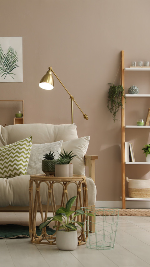 Living Room with Comfortable Sofa and Beautiful Pictures screenshot