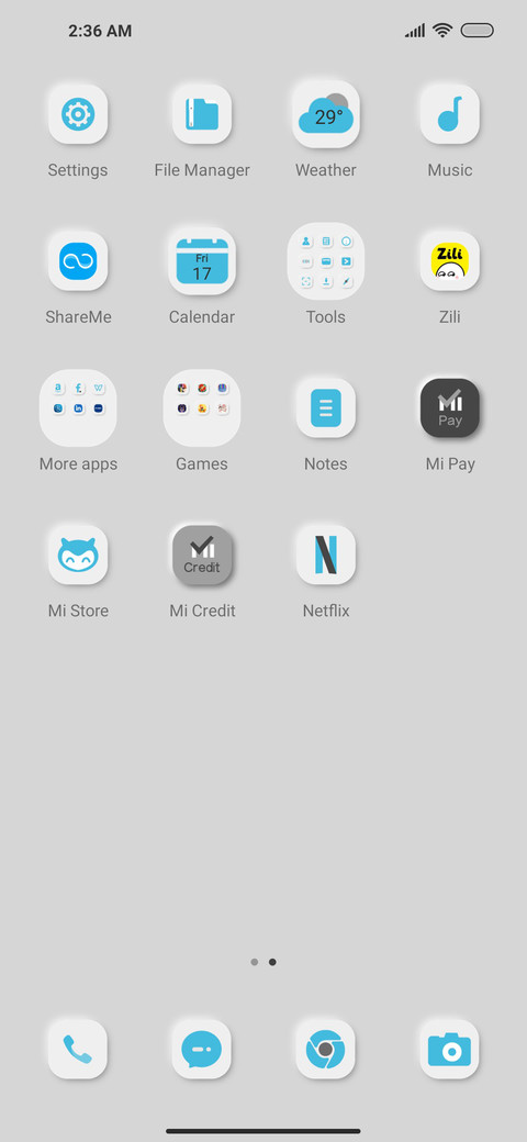 Cyan light screenshot