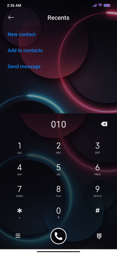 Black space screenshot