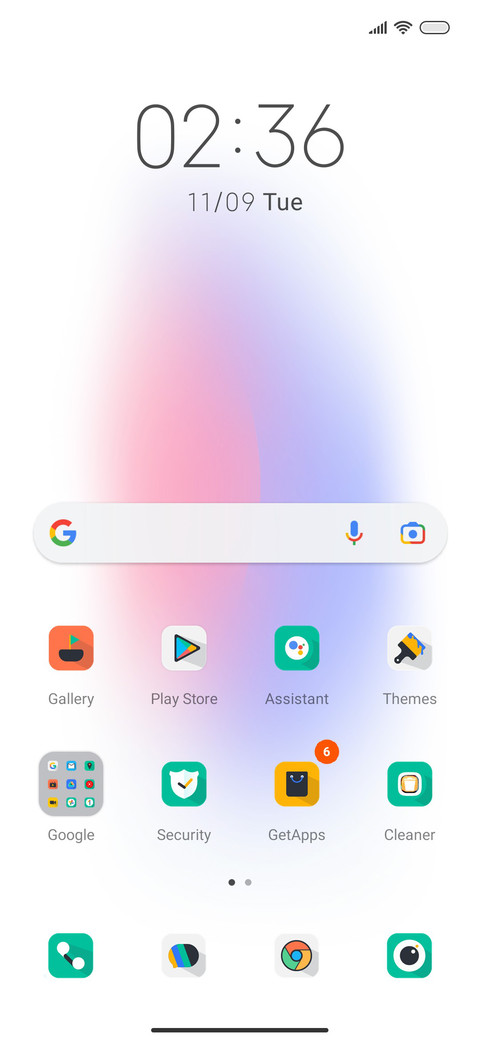 Light gradient screenshot
