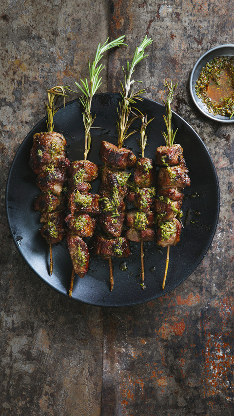 Grilled rosemary pork skewers screenshot