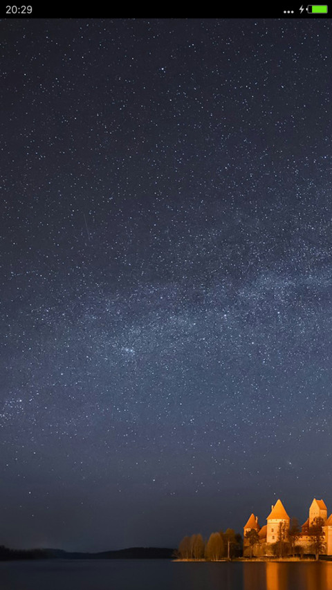 Starry_Sky(动态流星+充电动画) screenshot
