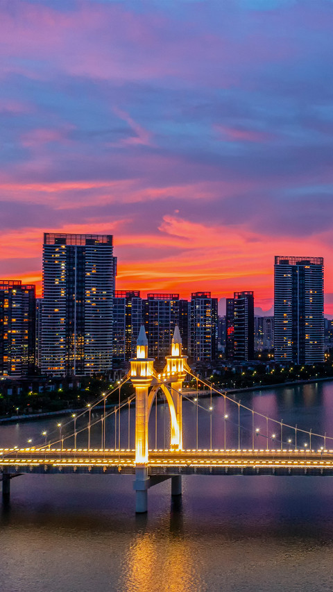 Sunset at Baishibridge, Zhuhai, Guangdong, China screenshot