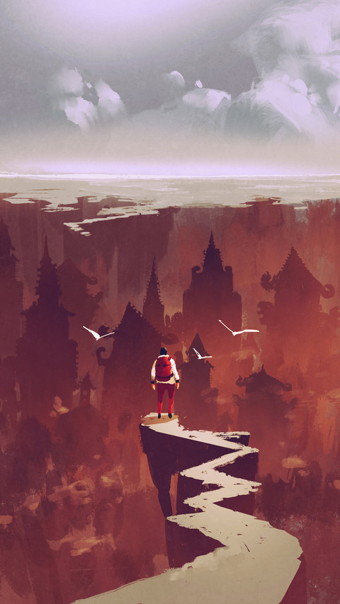 Man Standing on Rock Path Looking at the Buried City screenshot