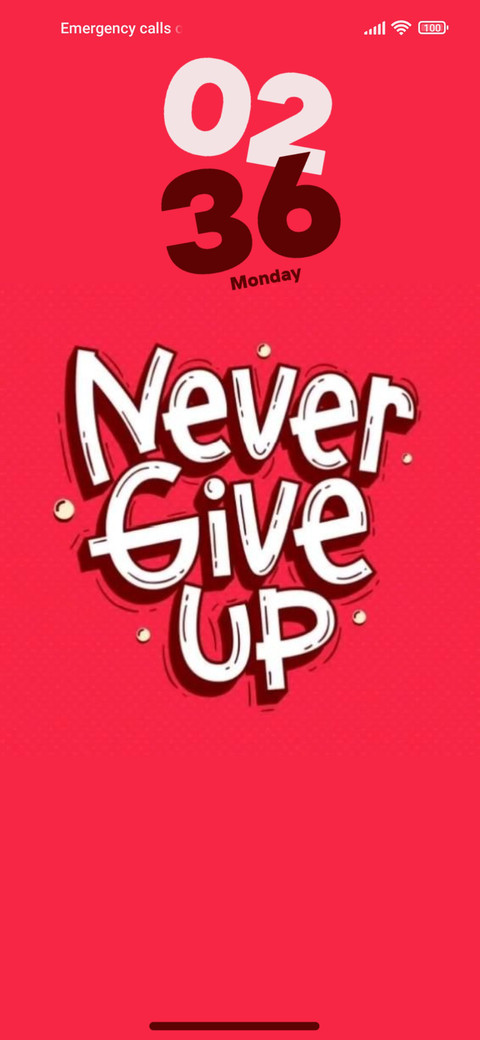 Never give up screenshot