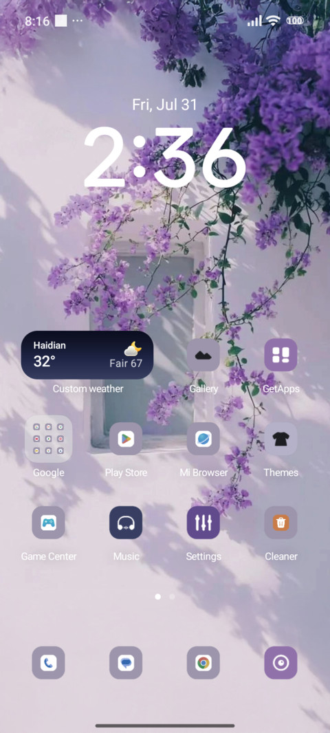 Purple screenshot