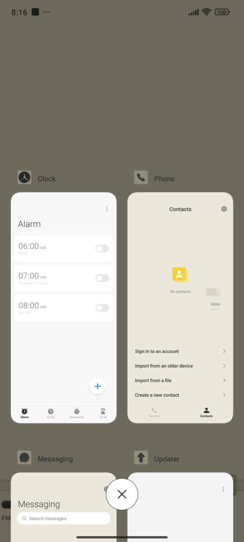 Music player screenshot