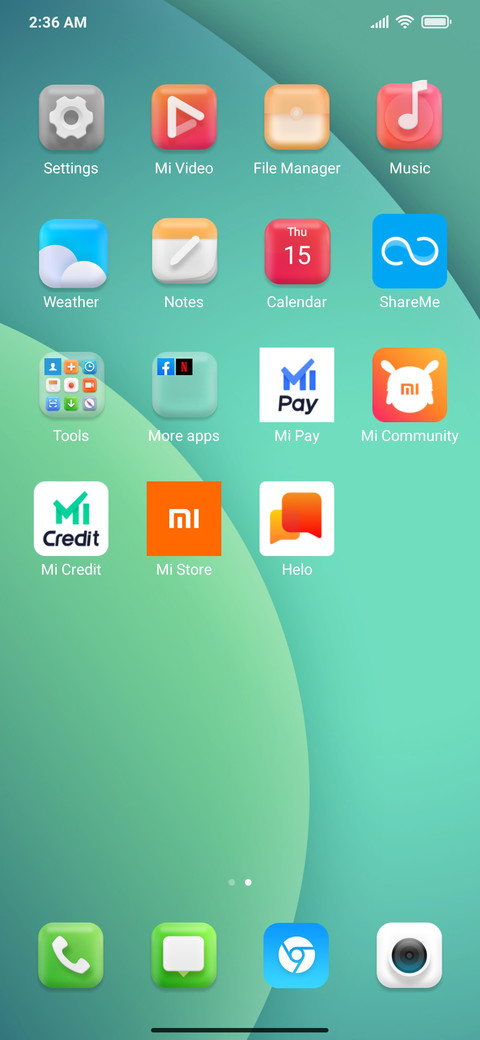 Mi OS 2 screenshot