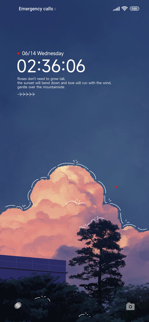 Romantic sunset screenshot
