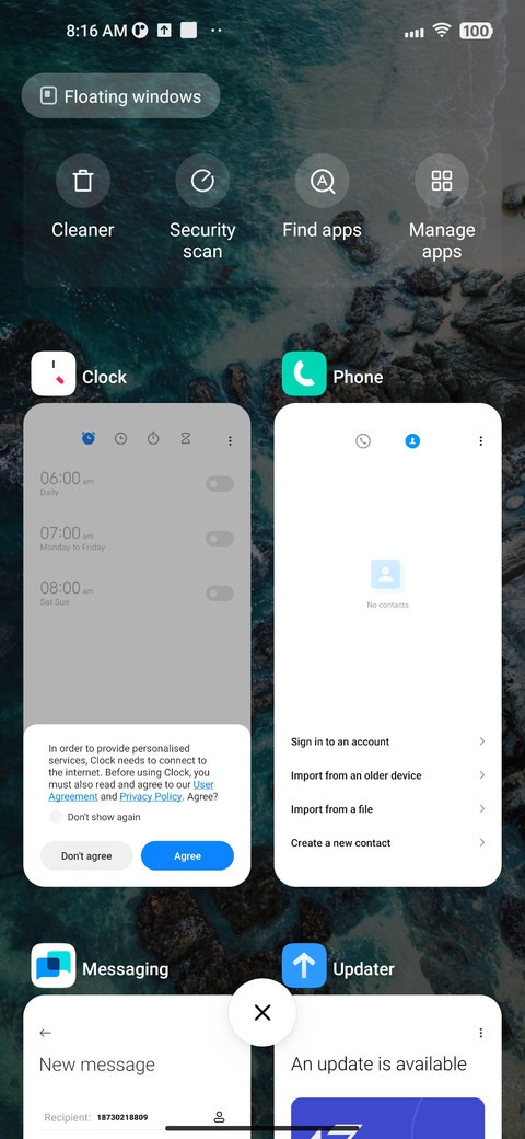 Orange UI screenshot