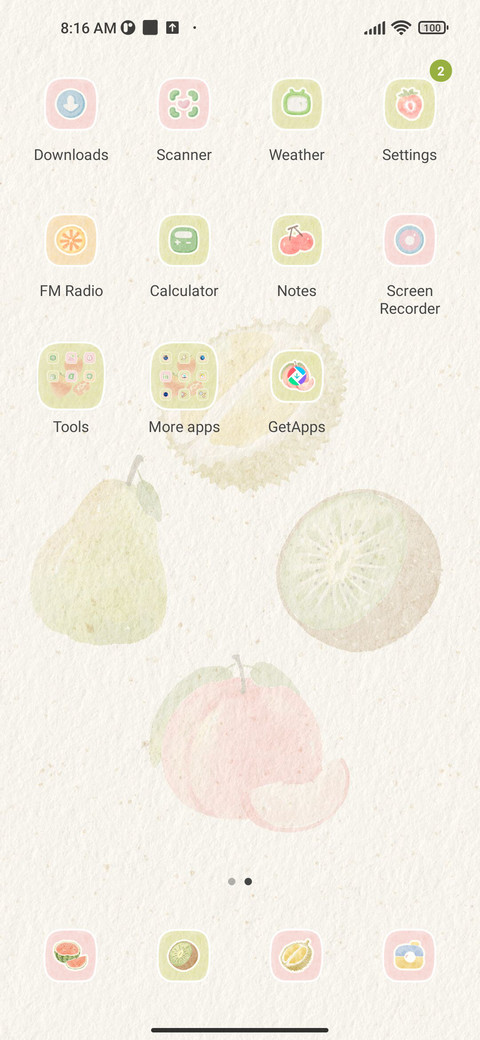 Custom fruit party screenshot
