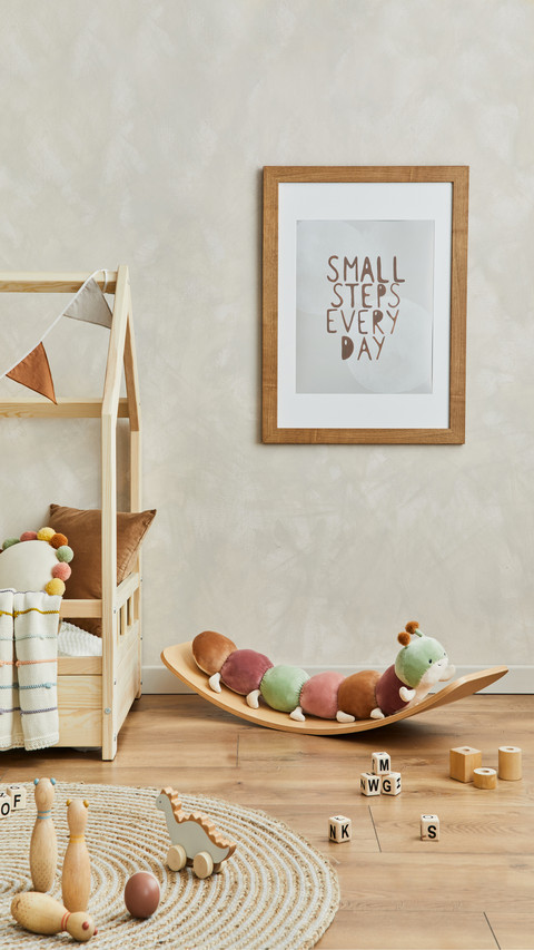 Child's Room with Bed, Toys and Hanging Decorations screenshot