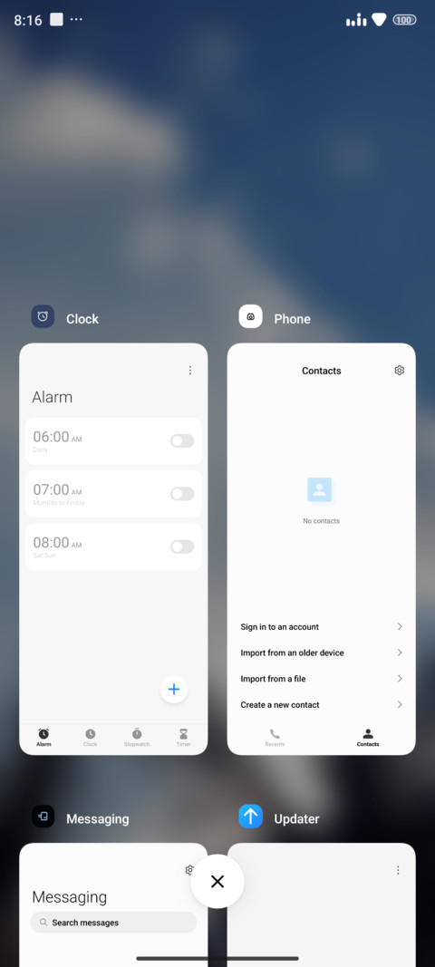 blue sky screenshot