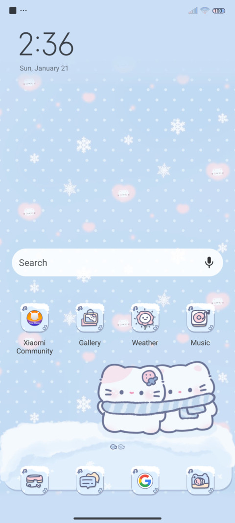 Winter day kitten screenshot