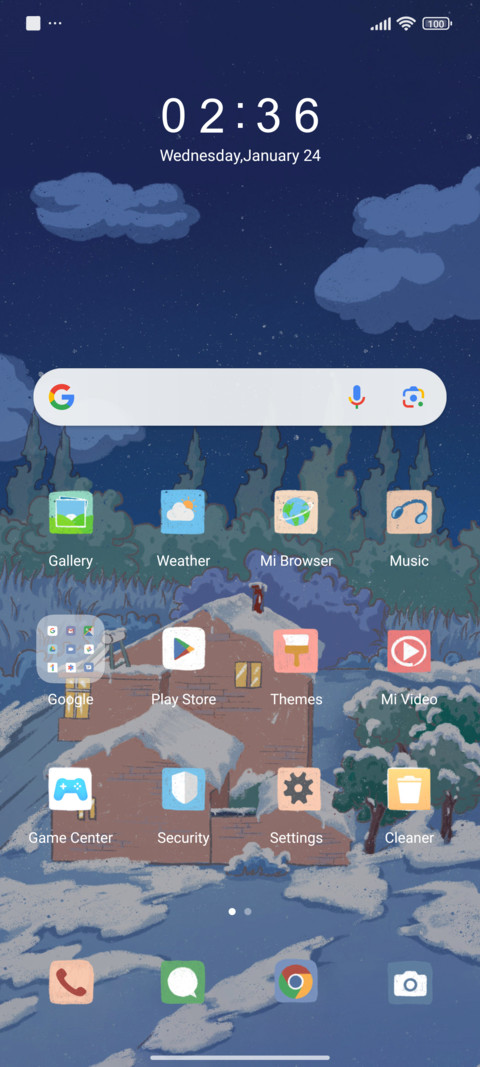 Snow view cabin screenshot