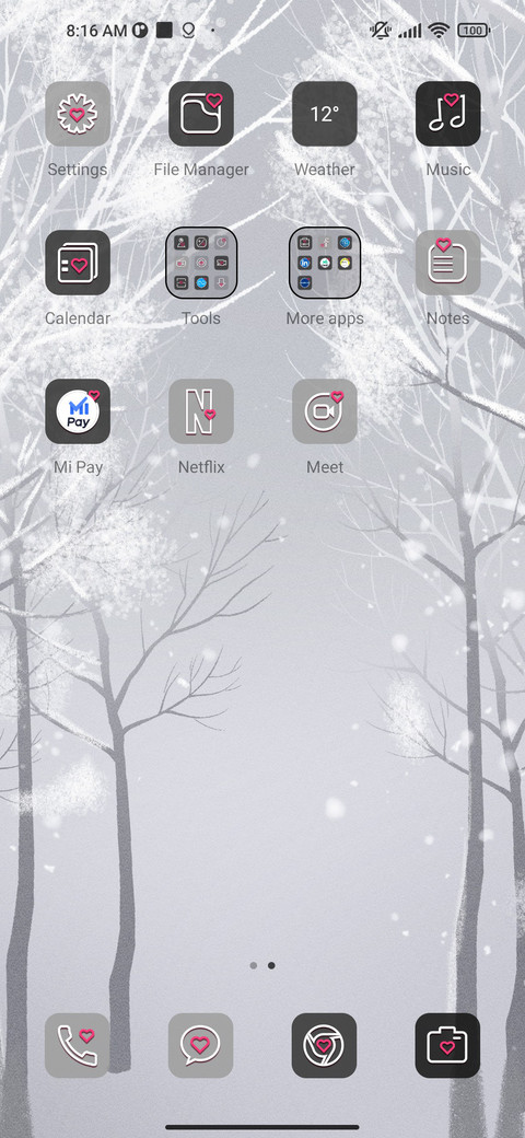 Grey snow screenshot