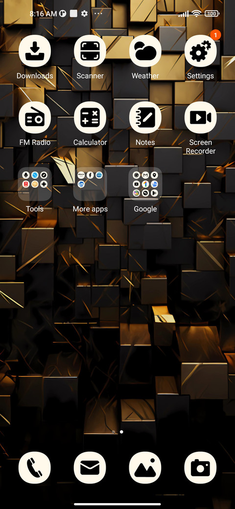 Golden cube screenshot