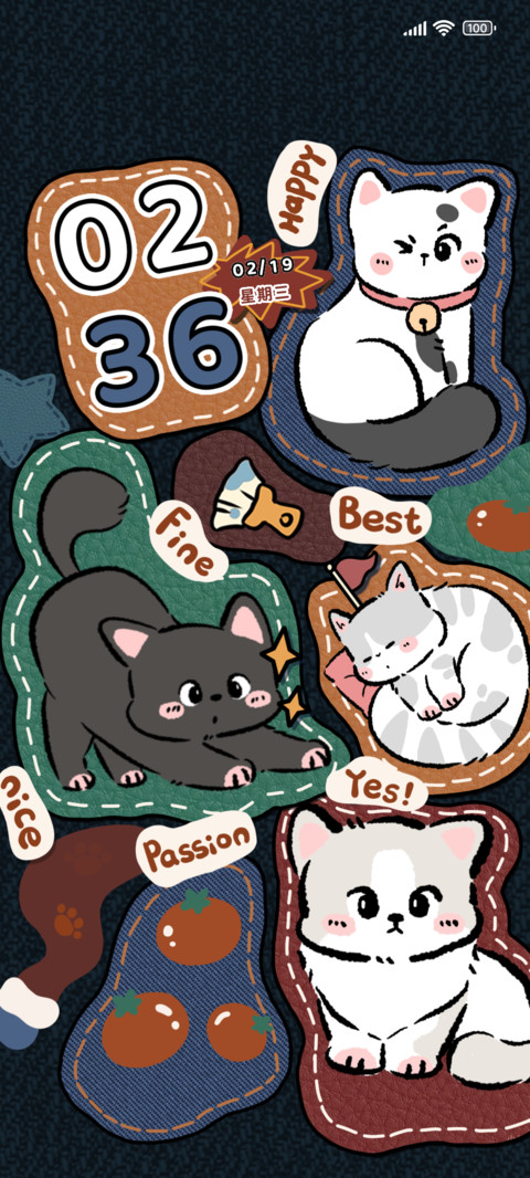 复古牛仔小猫超可爱 screenshot