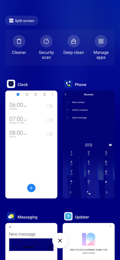 Klein blue morning screenshot