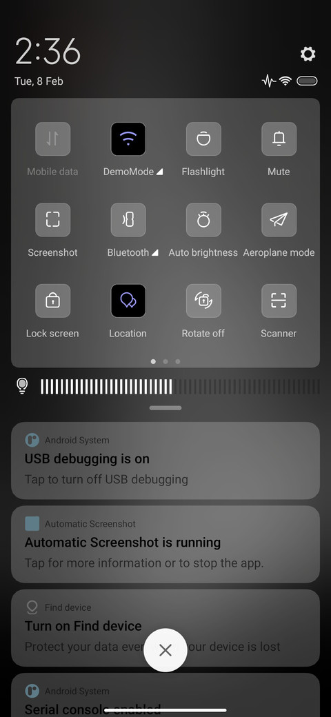 Starry black screenshot