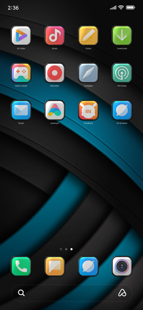 Simple blue black screenshot