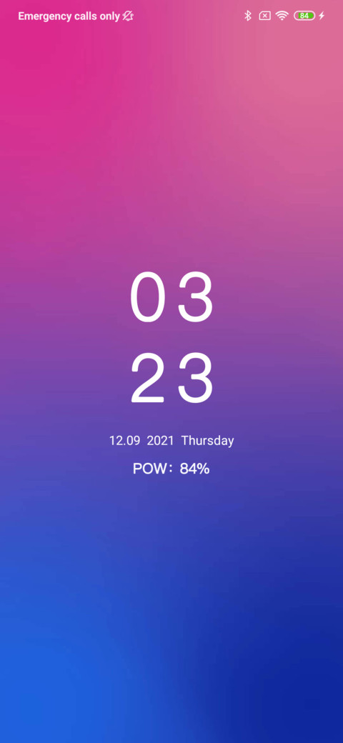 Gradient color screenshot