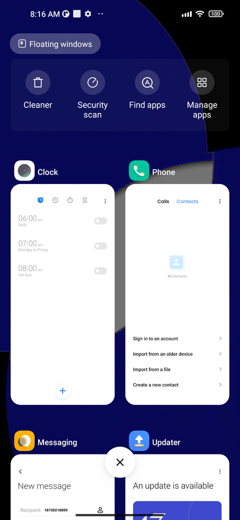 Blue Ui screenshot