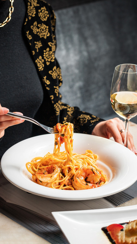 Lobster pasta paired with seasonal vegetables screenshot