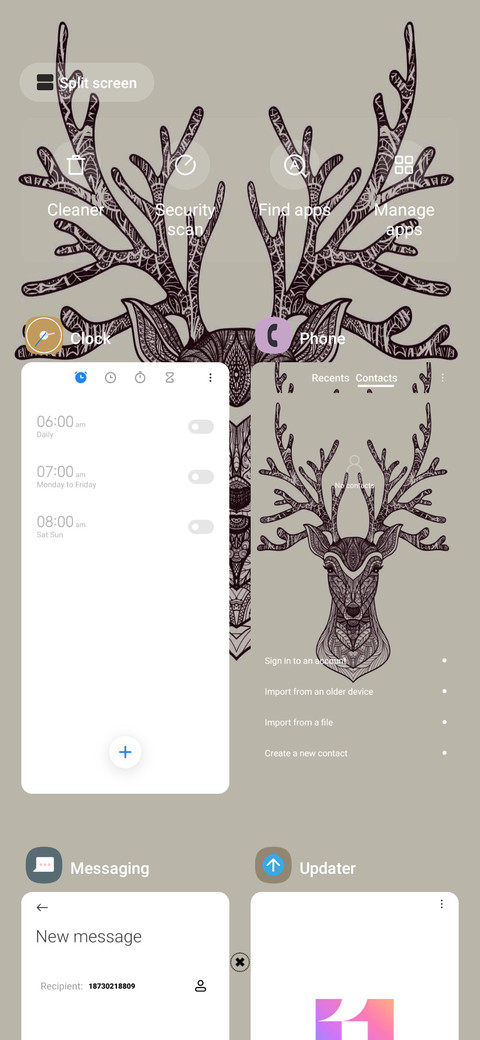 Illustrated deer screenshot