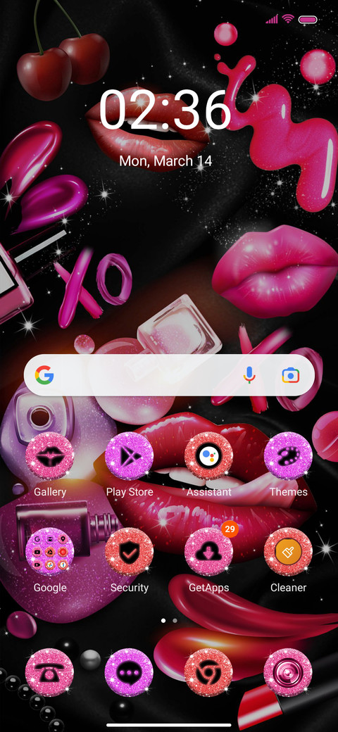 Luxury neon lips screenshot
