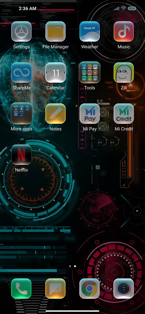 Sci fi interface screenshot